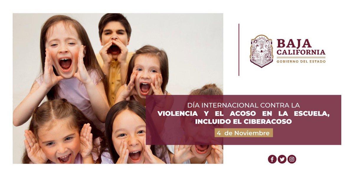 Cada primer jueves de noviembre es el Día Internacional contra la Violencia y el Acoso en la Escuela, incluido el Ciberacoso, este año el tema principal es “Luchar contra el ciberacoso y otras formas de violencia en línea que involucran a niños, niñas y jóvenes”#SinViolenciaAsíSí