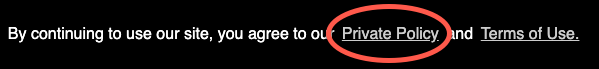 thedoctator's tweet photo. Hey @outmagazine, I'm pretty sure this should say "Privacy Policy," but now you've got me curious. https://t.co/lzdSZzUDX4