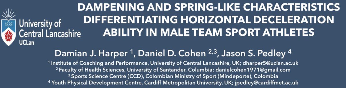 DHMov's tweet photo. Looking forward to attending @S_C_Society conference next week in Porto 🇵🇹 - I’ll be presenting some new data on …
📌‘Dampening and Spring-Like Characteristics Differentiating Horizontal Deceleration Ability’ https://t.co/1FT5M0aIP4
