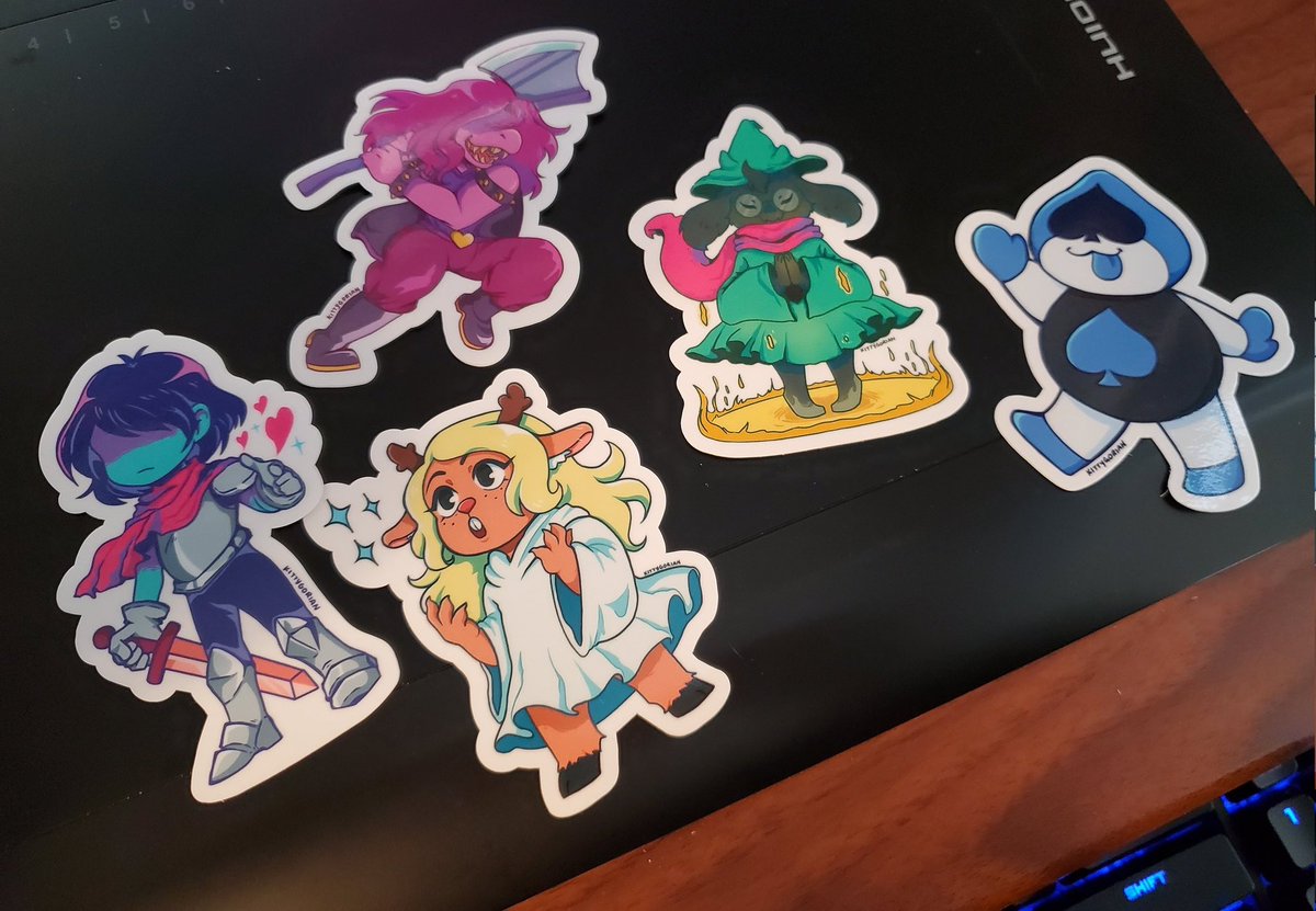 Kittygorian's tweet image. I made vinyl stickers!! These are from @Sweet_Stickers. The quality is great and they were super fast, too!