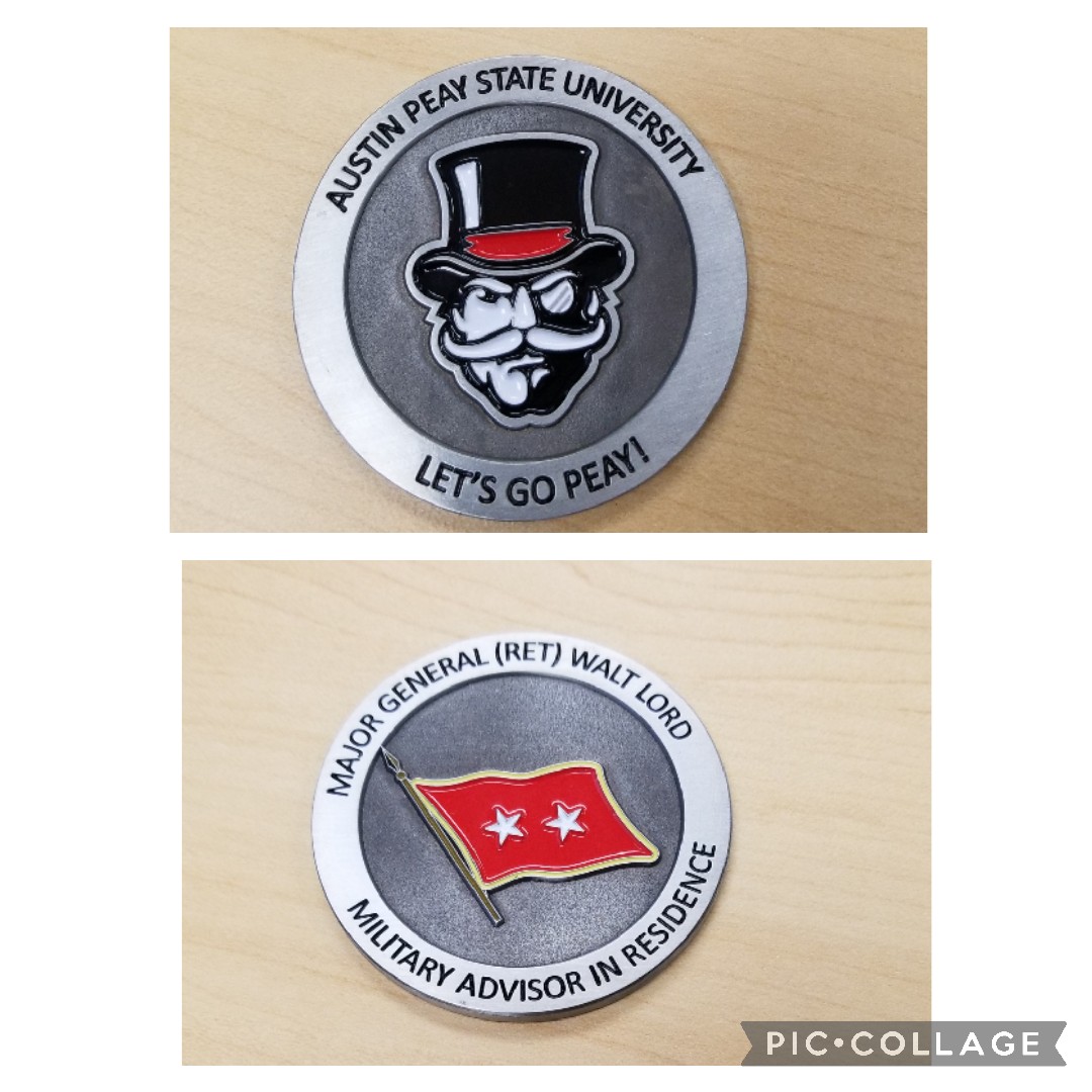 jasmin0224's tweet photo. Thankful and proud to receive the first coin at APSU from @MGWaltLord, APSU Military Advisor In Residence. This means so much to me! @apsumsc
#LetsgoPeay #BeaGov #GovsLead #apsumsc #austinpeay #APSU #peaypix https://t.co/nf2YVGduoM