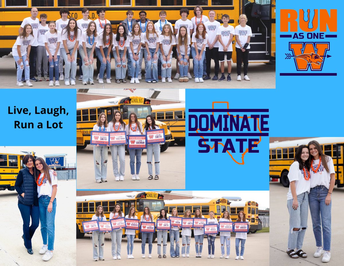 Cat_Cochran's tweet photo. @WakeXC So proud of our @WakelandHS Cross Country team headed to #UILState! We ๐งก๐ you all and are so proud! #RunAsOne #DominateState https://t.co/Cw2Ph3t92b