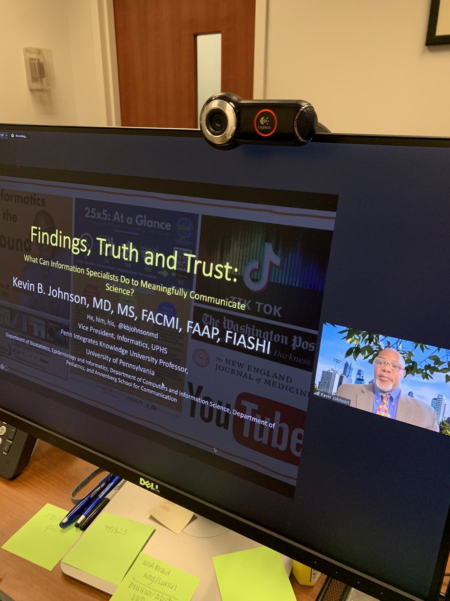 hurstej's tweet photo. AAHSL Matheson Lecture happening now with @kbjohnsonmd love the title! Findings, Truth, and Trust #medlibs #aahsl #ashsl2021 #aahls21 https://t.co/WFZqFcj6kt