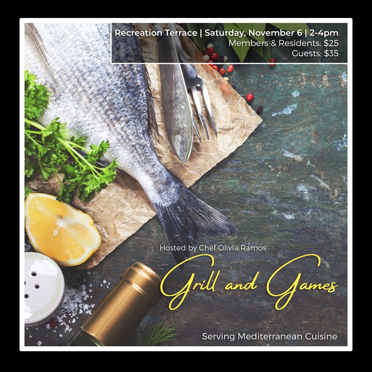 MercedesClubNYC's tweet photo. Join Mercedes Club and our special host Chef Olivia Ramos and learn a Mediterranean grill recipe; dine, drink wine and play games! Buy tickets at the link in our bio! https://t.co/i1OC9cqdcF