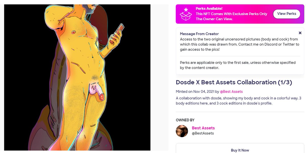 _BestAssets's tweet photo. Hot new sexy art just listed on the @CumRocketCrypto  marketplace!
Collab with the amazing talented Dosde! 3 body edition pics, and 3 cock edition pics.
Perks include access to the uncensored pics from which the collection was drawn from.
Get some #cummies and check it out!
#NFTs https://t.co/yXg6IlOQio
