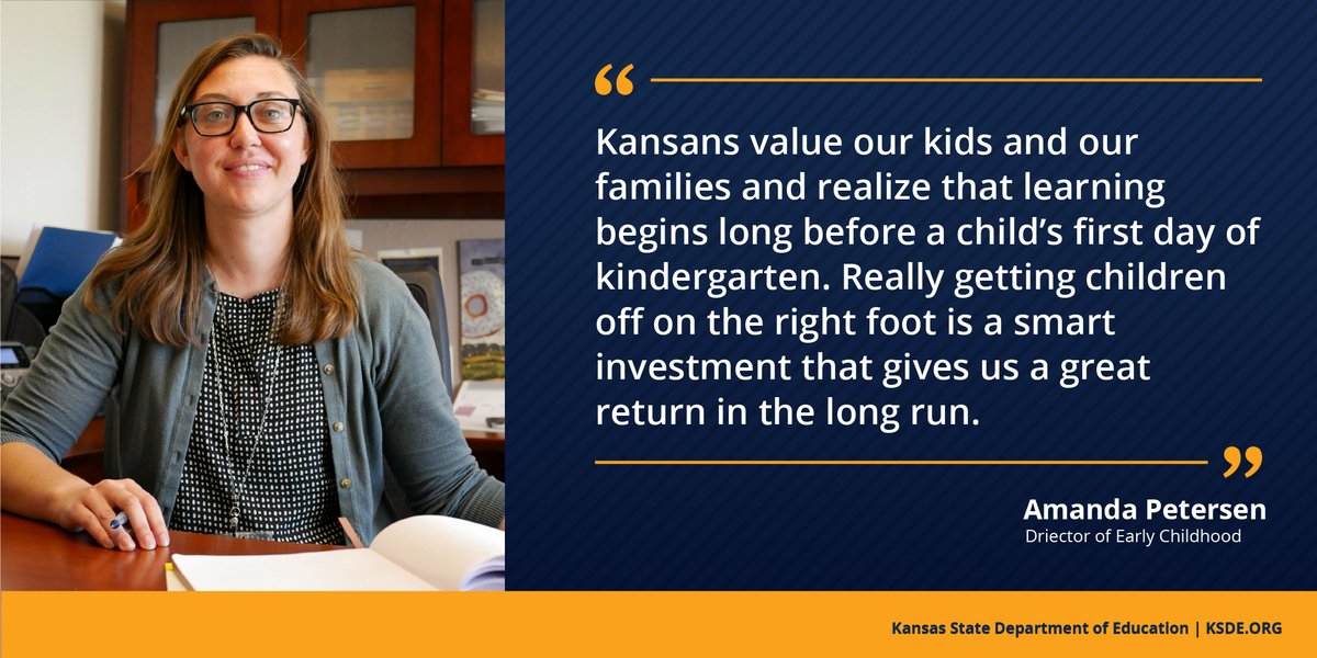 “We can’t accomplish any of our goals as they relate to leading the world in student success if we’re not focusing on the years birth to age 5.” Amanda Petersen, director of Early Childhood. (3/4)

Full interview with <a href="/apetersenks/">Amanda Petersen</a>: ksde.org/Home/Quick-Lin…