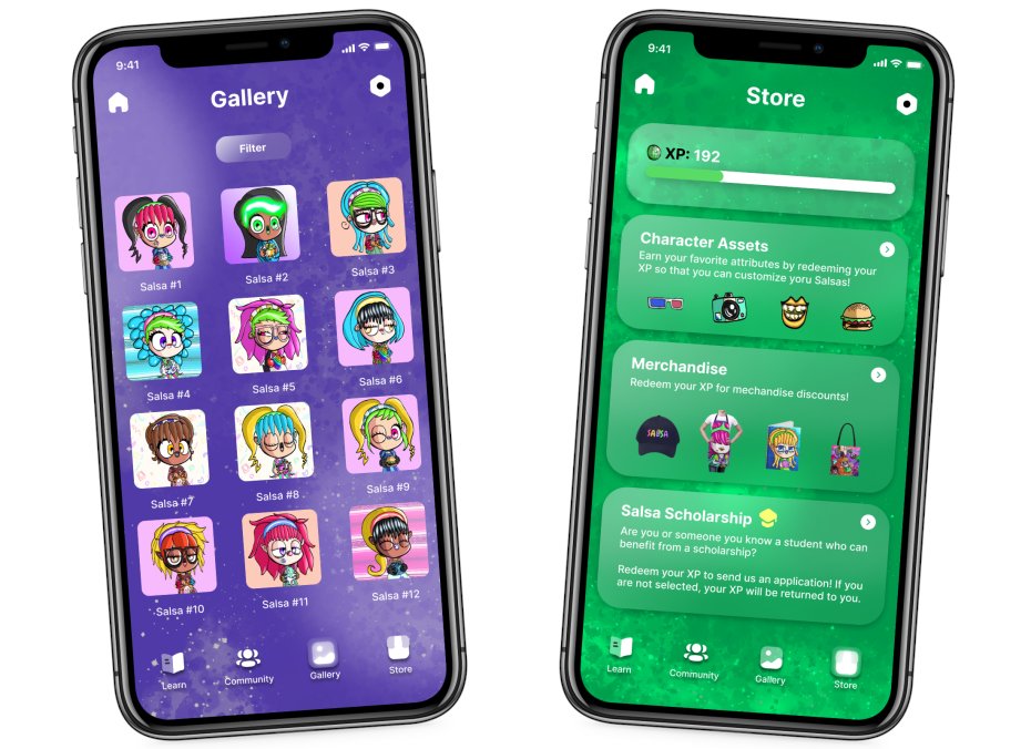 We want to create a space for parents and children to easily learn crypto and blockchain technology together, so we're building an educational app. What do you think of our mockups so far?
