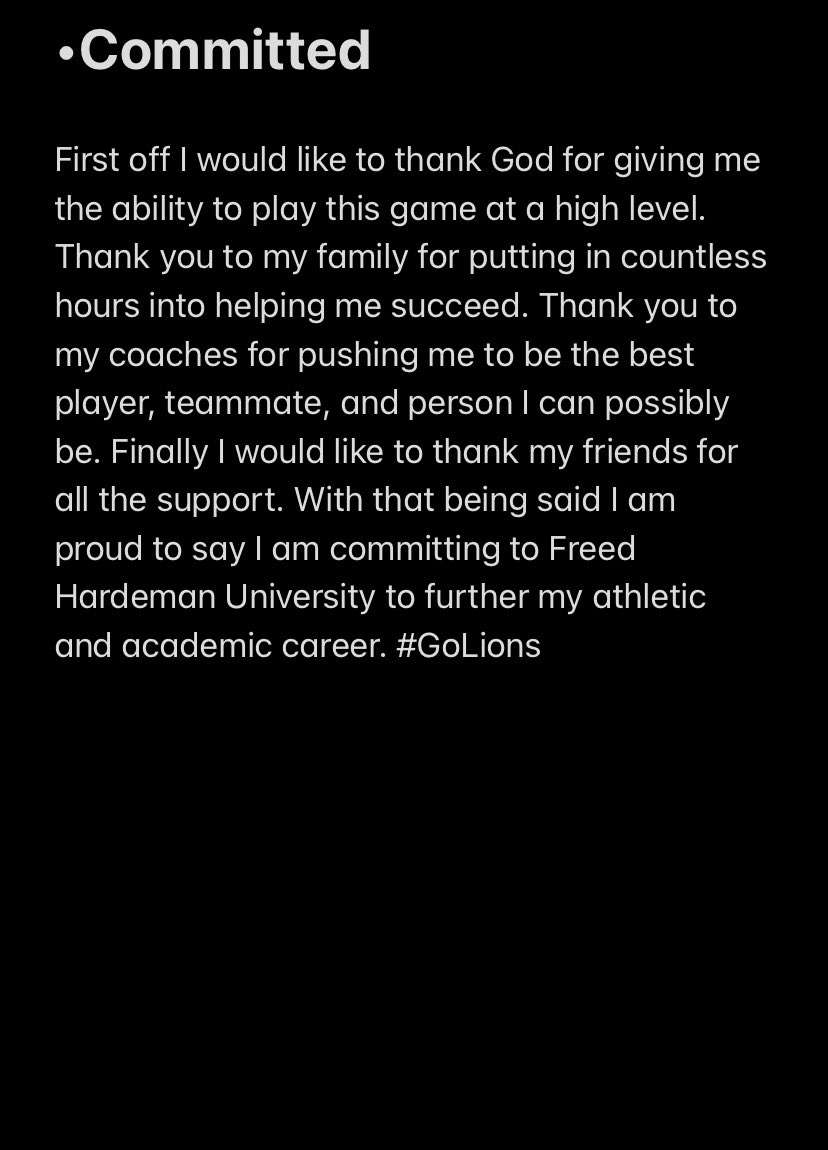 trace_anderson2's tweet photo. 100% Committed @FHU_LIONS @baseballgcs @RawlSEMavs @PBRTennessee https://t.co/yV2slvuuO3
