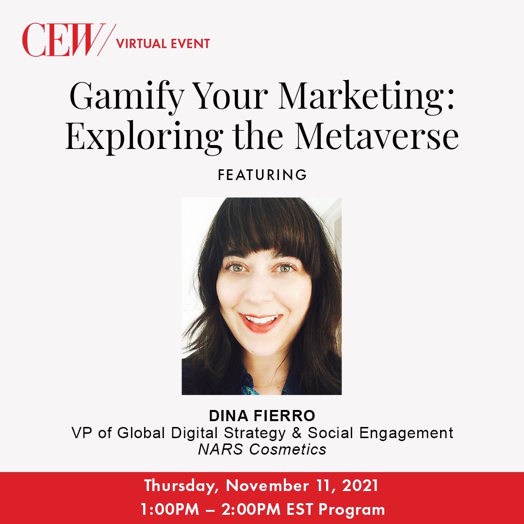 CEWinsider's tweet photo. #gaming has become one of the most influential ways for #beauty brands to connect with new #consumers. Next Thursday, a panel of industry leaders will join us to explain product placement, co-creating, and virtual #influencer partnerships to build authentic, immersive experiences https://t.co/94cDjwef2X
