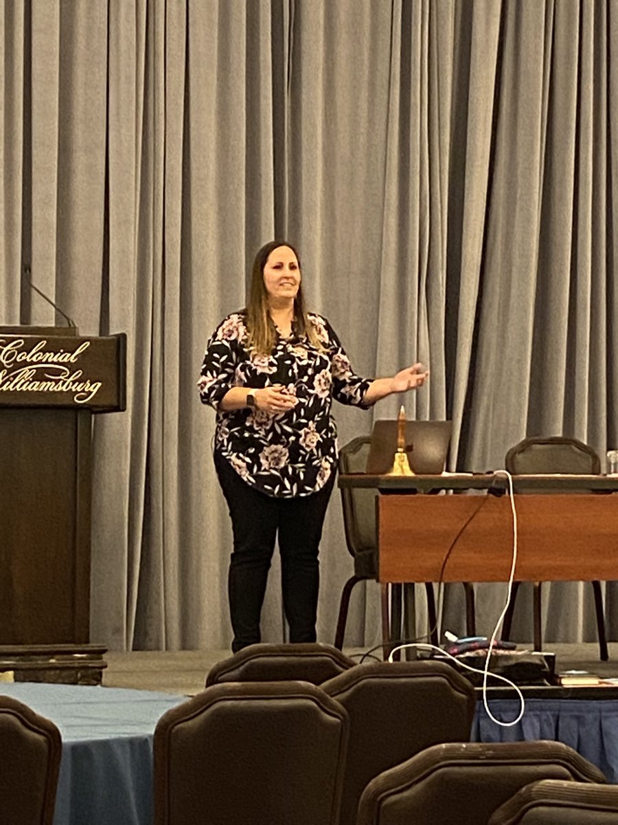Thursday keynote speaker ⁦<a href="/JaimeDonally/">Jaime Donally #ARVRinEDU</a>⁩ tech guru! #mergecubes #vaasl #nnps