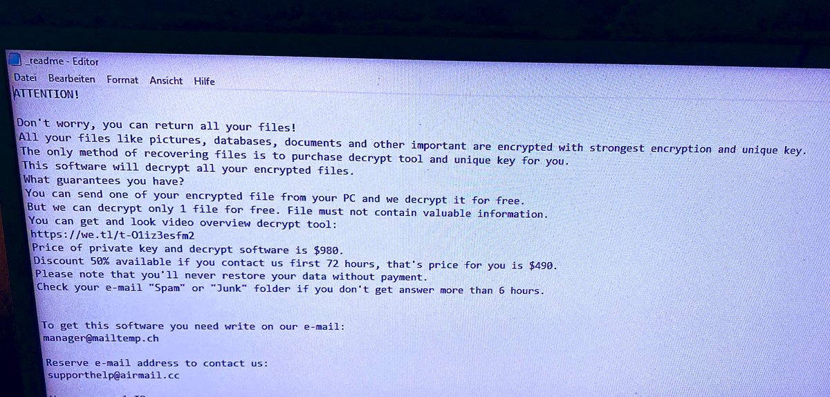 jackpricemusic's tweet photo. Entschuldigt bitte den Spam der letzten Tage - Ich wurde Opfer einer Ransomware-Attacke. Dabei wurden nicht nur alle meine Dateien verschlüsselt sondern auch sämtliche E-Mail und Social-Media-Accounts kompromittiert. Ohne Worte … #Ransomware #nqsq #hacker #🥺 #Virus #Daten https://t.co/MOSyNYVk37