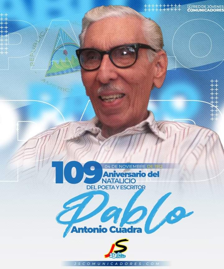 #Nicaragua | Escritor, poeta, ensayista, dramaturgo, profesor, periodista y abogado nicaragüense Pablo Antonio Cuadra. #SiempreMasAlla
#ProsperidadConElPueblo