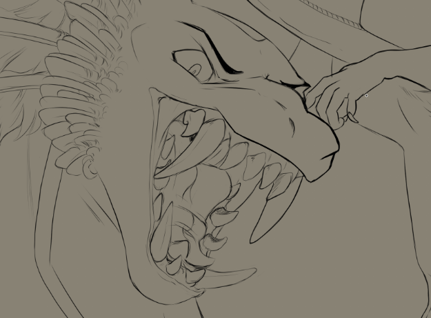 ofStarDragons's tweet photo. my boy has such whacked teeth and also im not yet skilled enough to make it work/look decent lmao https://t.co/KYNFeMch3p