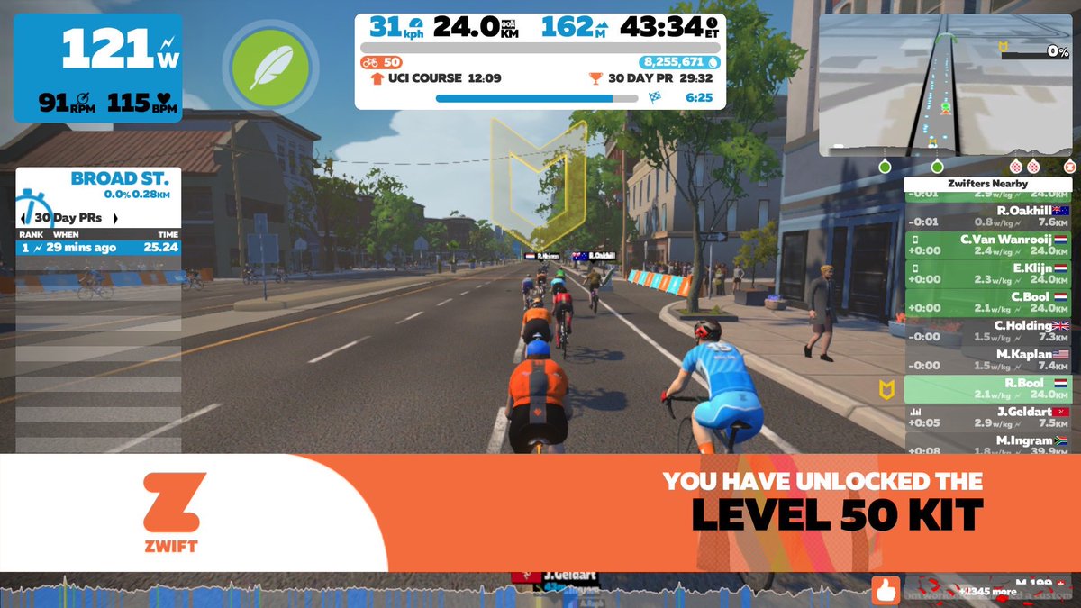boolrobert's tweet image. After 4 winters of hard work and lots of sweat entering the Zwiftheaven #level50 ⁦@GoZwift⁩