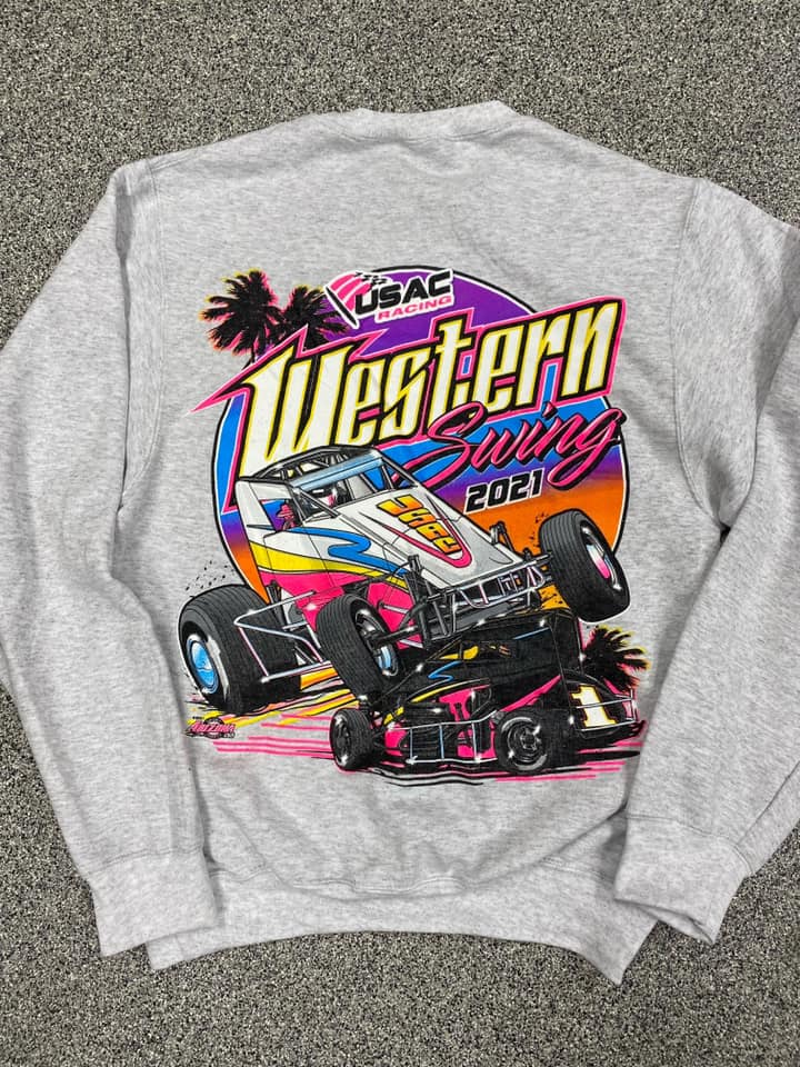 USACNation's tweet photo. New USAC Gear Western Swing designs are now available online at https://t.co/UUZlNoldJt !

Free shipping with promo code NOVEMBER now through Sunday at midnight EST. https://t.co/8ncSjGGNAx