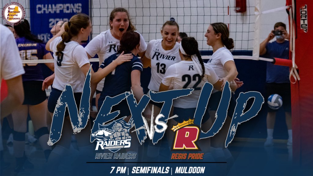 RivierRaiders's tweet image. Your Raider volleyball team gets set to take on Regis College tonight in the GNAC semifinals! Game time is at 7 pm! @RivU_VB #packthedoon