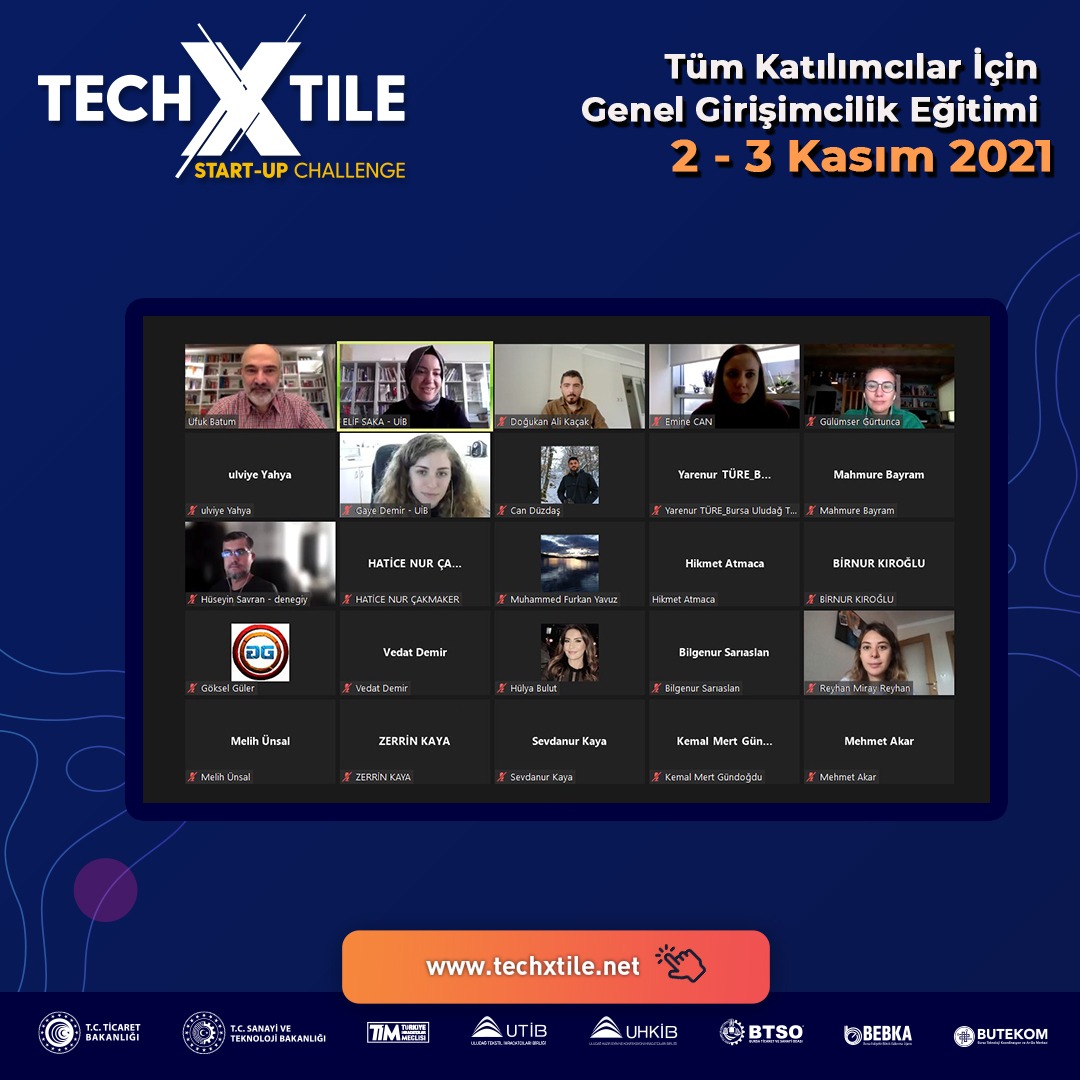 techxtile_'s tweet photo. TechXtile Start-Up Challenge “Genel Girişimcilik Eğitimi” değerli projeleri ile yarışacak olan ve eğitime katılamayan katılımcılarımız için 2. gününde program koordinatörümüz Ufuk Batum önderliğinde gerçekleşti.

@UfukBatum  @utibsosyal @uhkibsosyal @bursatso @TCBEBKA https://t.co/7bvrIzLJsI