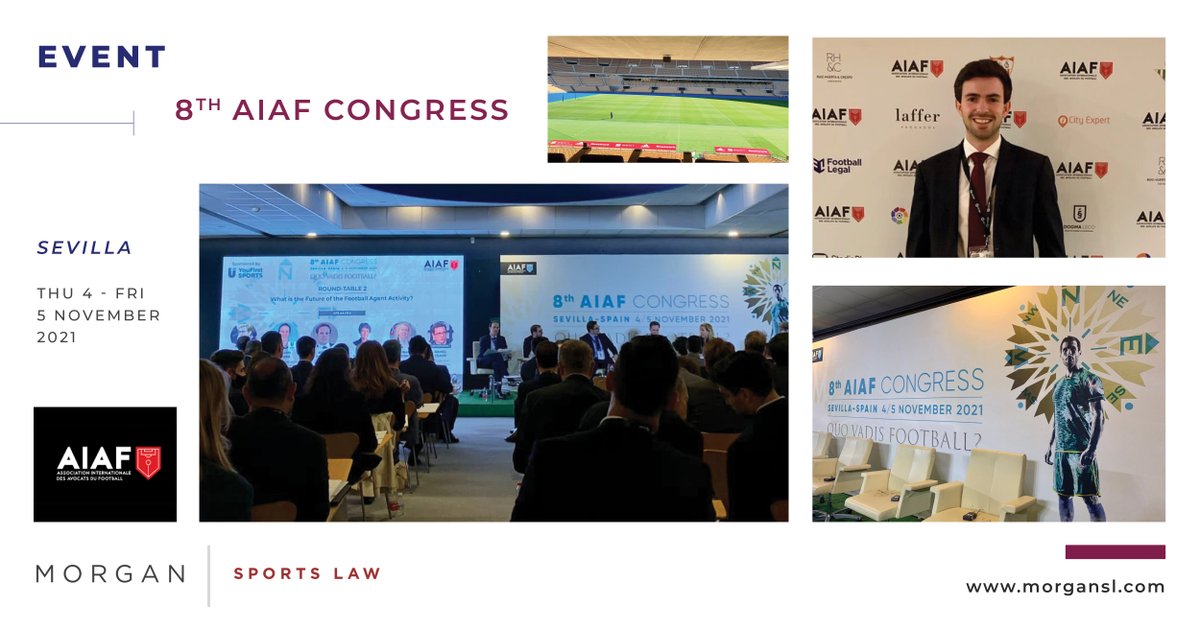 Morgan Sports Law Trainee Solicitor, <a href="/ben_cisneros/">Ben Cisneros</a> is currently attending the 8th <a href="/aiaflaw/">AIAF</a> Congress in Sevilla, an event for football stakeholders to discuss the latest football law issues. Come say hello if you're there.

#AIAFCongress