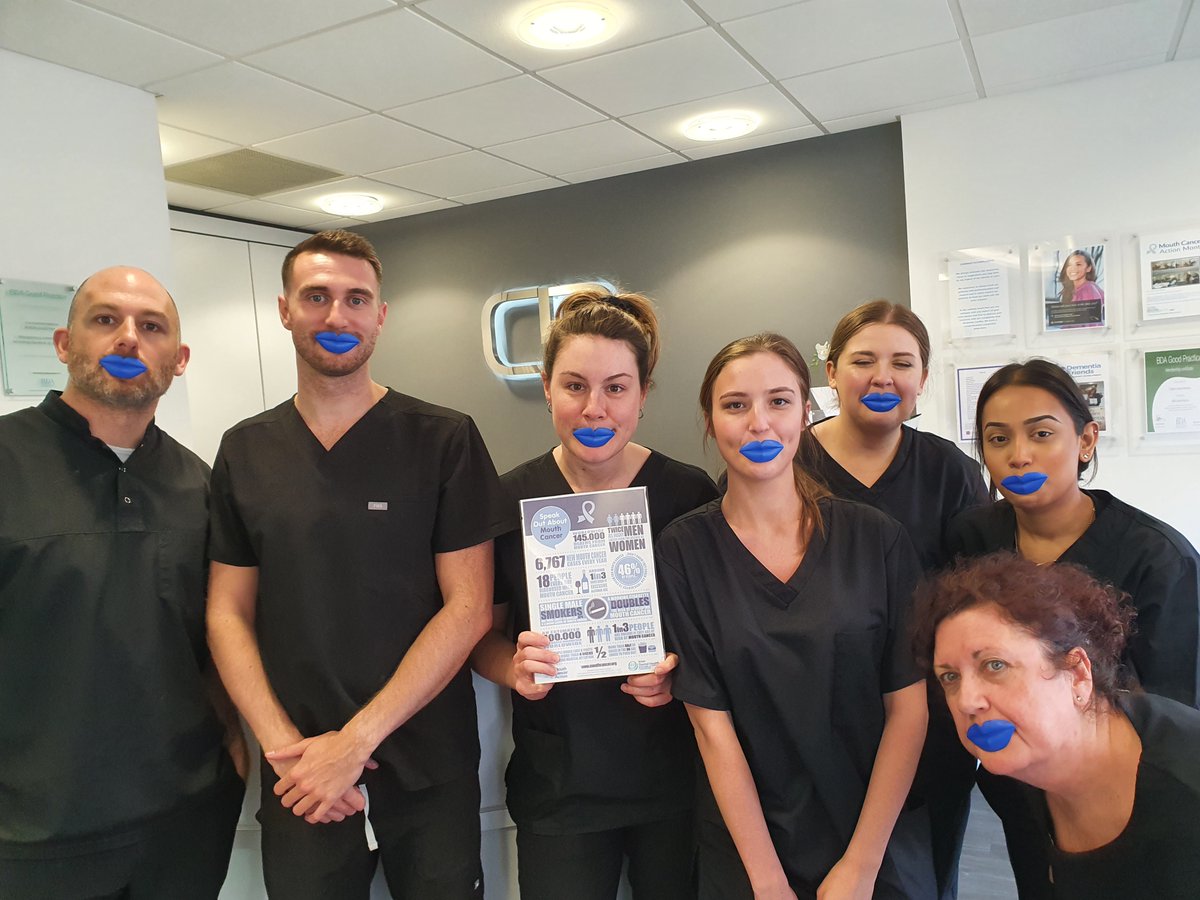 landaudentistry's tweet photo. Mouth Cancer Action Month
November is mouth cancer action month, it is so important if you have any lumps, ulcers, red/white patches in your mouth for more than 3 weeks to get it checked out by a dental professional. We are collecting for the blue ribbon charity @dentalhealthorg https://t.co/2Sz3eRuuA9
