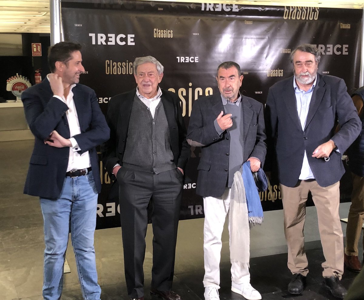Classics_Garci's tweet photo. Buenas tardes os dejo alguna foto más de la presentación del programa #CLASSCIS @Classics_Garci de @TRECE_es con @PedroCuartango @moisestve @F_Sanchez_Drago y #GuillermoBalmori @Notorious_Ed https://t.co/j41tzB4tES