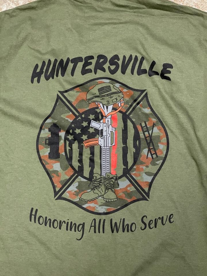 Huntersville_FD's tweet photo. Time to grind! November is here and we're a week out till Veterans Day. Shirt sales have been great; let's finish strong! Currently we only have green shirts (sized Medium - 2XL) remaining.
https://t.co/0xVl7QR83B
https://t.co/oJ5cRq5F66
#HonorAllWhoServe #ForTheVeterans https://t.co/kV9CI7QiLs