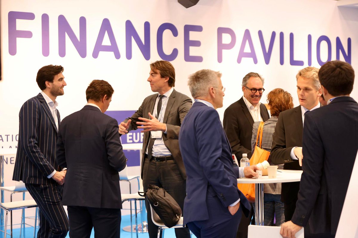 Europort2025's tweet photo. The Ship Finance Pavilion at #Europort has been buzzing with activity! Hosted by NMT @MaritimeTechNL and KVNR @zeevaart the pavilion offered expert talks from industry leaders and a meeting place for those in the field of shipping finance. #maritime #shipping #shipfinance https://t.co/mrx6jFRk0O