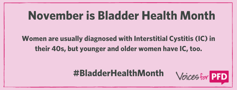 VoicesforPFD's tweet photo. Most women with #IntersitialCystitis (IC) experience pain, pressure, and discomfort as the bladder fills.
Learn more about the the different symptoms/types, as well as treatment options and resources here: https://t.co/v0ovtwG05u
#BladderHealthMonth #IC #NovBHealth https://t.co/RYXqge0MGu