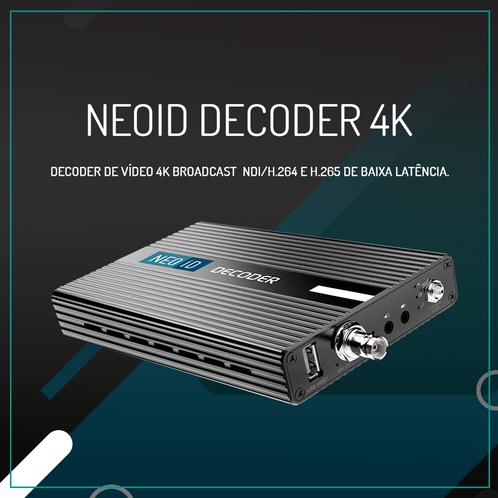 NEOiDTV's tweet photo. DECODER DE VÍDEO 4K BROADCAST NDI/H.264 E H.265 DE BAIXA LATÊNCIA. COM SUPORTE SRT E CAPACIDADE DE PROCESSAMENTO DE MÚLTIPLOS STREAMINGS.DECODER DE VÍDEO 4K BROADCAST NDI/H.264 E H.265 DE BAIXA LATÊNCIA. COM SUPORTE SRT E CAPACIDADE DE PROCESSAMENTO DE MÚLTIPLOS STREAMINGS. https://t.co/HCXXXoiv2r