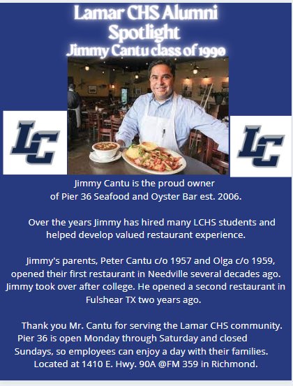 This week LCHS would like to spotlight Jimmy Cantu c/o 2006