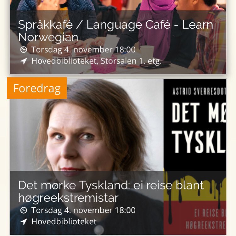 Skal straks til biblioteket i Bergen i dag for å snakke om boka mi.