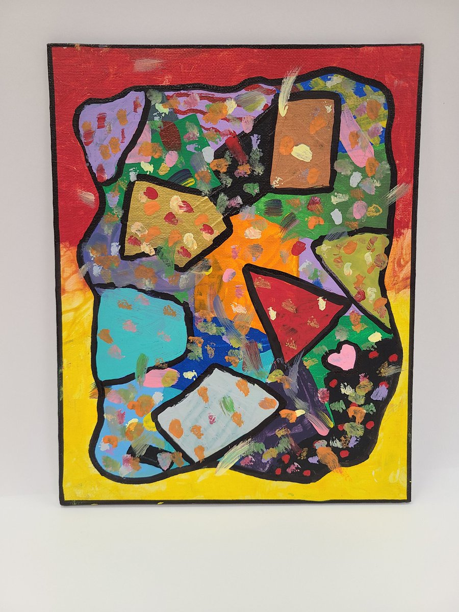 ohheyms's tweet photo. Our student artists in grade 7 have been studying non-objective art, and I am so proud of them! Even more importantly my students are so proud of themselves as they finish these! 😊🥰🐯 @SwaMagnet @twelzant @AFranklinBCPS @RTwentey https://t.co/u8kMVO0hsC