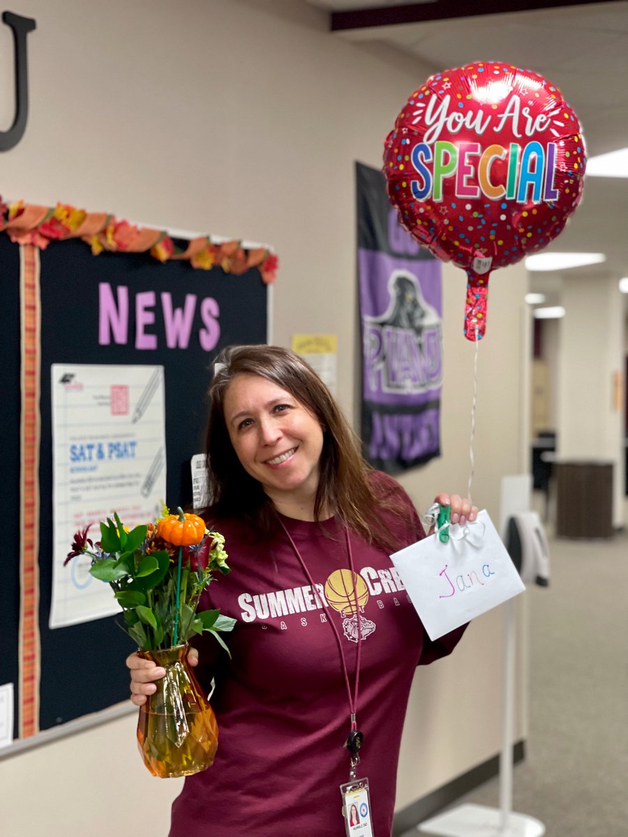 We want to congratulate our very own Jana Murray for being the Super Staffer of the Month AND Super Staffer for Humble ISD, Secondary campuses!!!🎊🎉🎊

She is awesome and we are glad she is apart of our team!!! 

<a href="/HumbleISD_SCHS/">Summer Creek High</a> <a href="/HumbleISD_PSS/">Humble ISD Personalized Student Success</a>