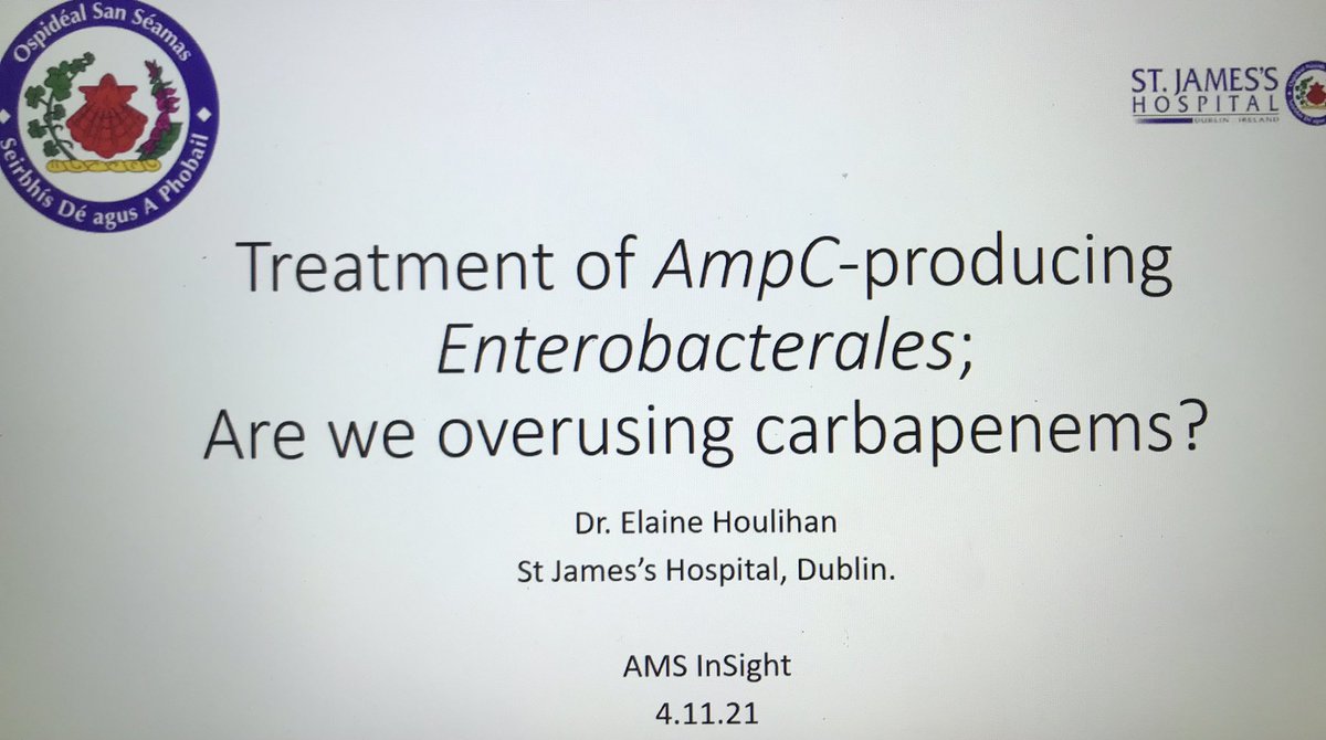 astghughes's tweet photo. Elaine Houlihan @stjamesdublin describes challenges in treating amp-c Enterobacterialesโฆ๐on Merino-2 trial #amsinsight @AMSInSight https://t.co/yyAv26ER4B