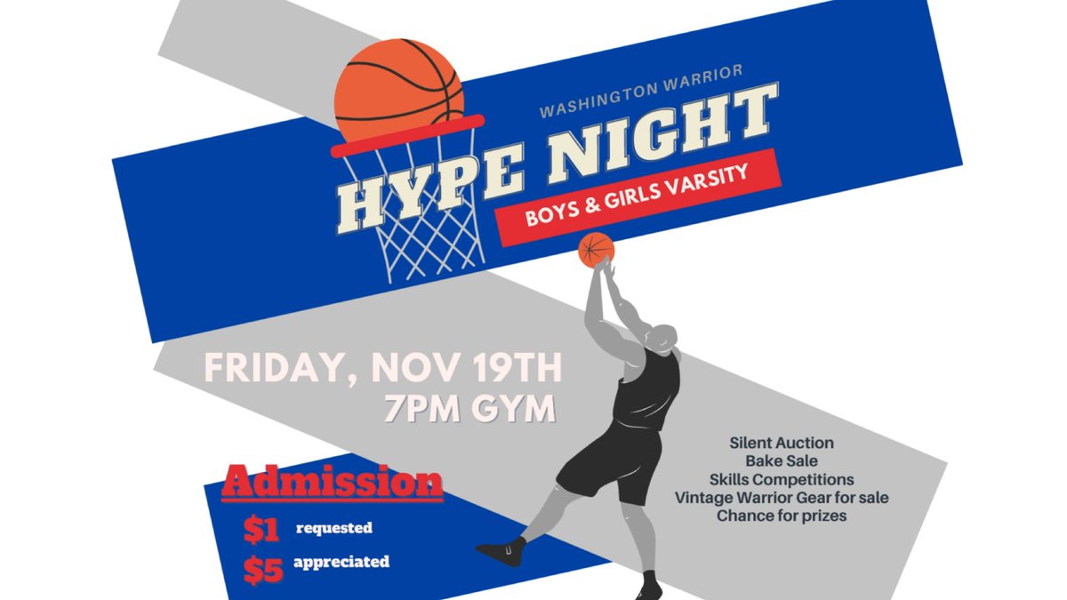 REALWarriorSS's tweet photo. BASKETBALL SEASON IS HERE!!! The parents have put together a “hype night” to get everyone ready for the upcoming season, if BALLARD DJING isn’t enough to get u there… there’s going to be a dunk contest, dance contest and prize for best warrior spirit outfit!! be there. https://t.co/UgOpK0AHiP