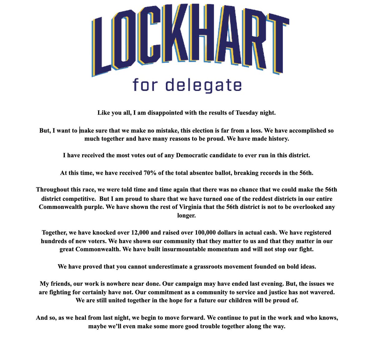 Lockhart for Delegate (@lockhartfor56) on Twitter photo 
