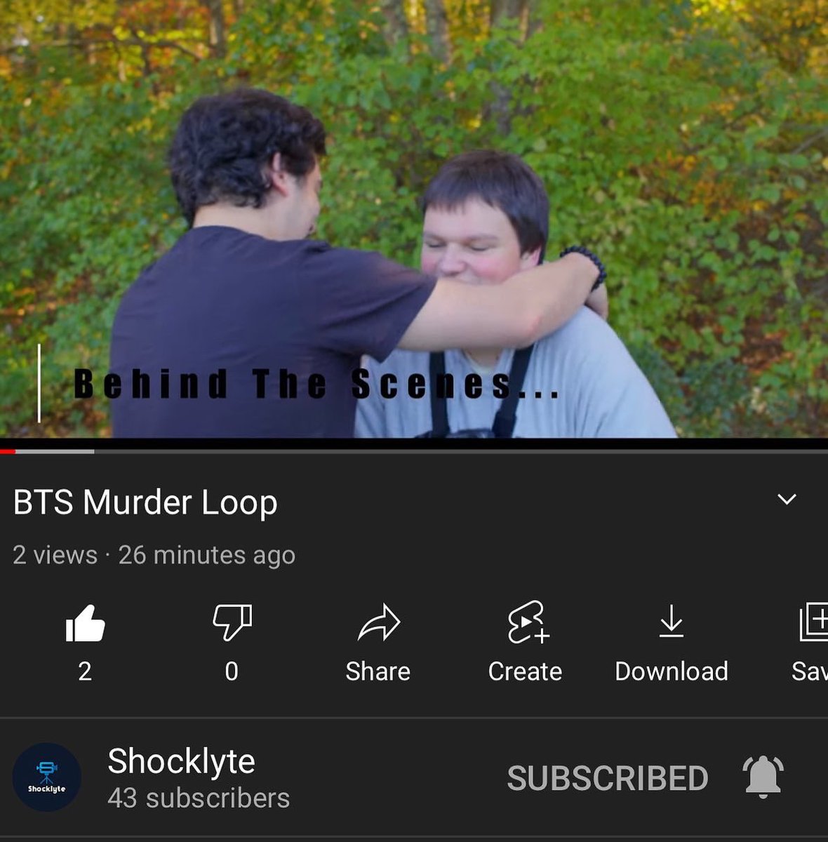 Shocklyte's tweet photo. Two new videos out. A short and a behind the scenes. https://t.co/3PkOLdTYqh