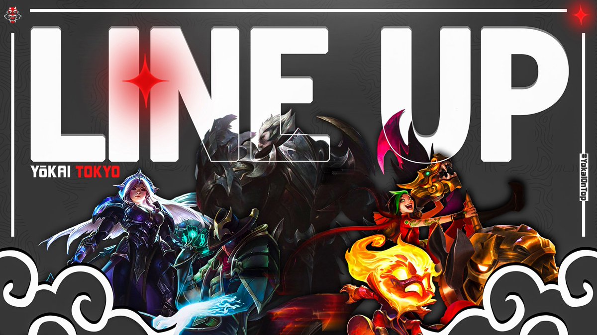 yokai_esport's tweet photo. Nos fiers représentants sont là !

Notre line-up #LoL "Tokyo" est la première que nous vous présentons ! 😎

Dites leurs bienvenue ou vous serez leurs prochaines cibles 🤭

#YokaiOnTop 👺 https://t.co/Idrj4hQlmF