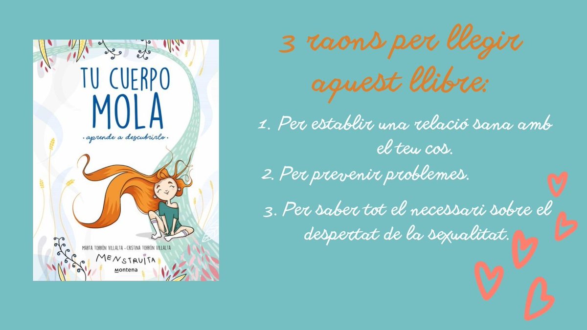 BibliotequesLH's tweet photo. #TuCuerpoMola
Un molt bon llibre per conèixer-te millor!
Perquè el teu cos mola, però has d'aprendre a descobrir-ho.
#BiblaBòbila #llibresinfantils #infantil #Menstruita @cristorron #MartaTorron https://t.co/p8joEz5xDX