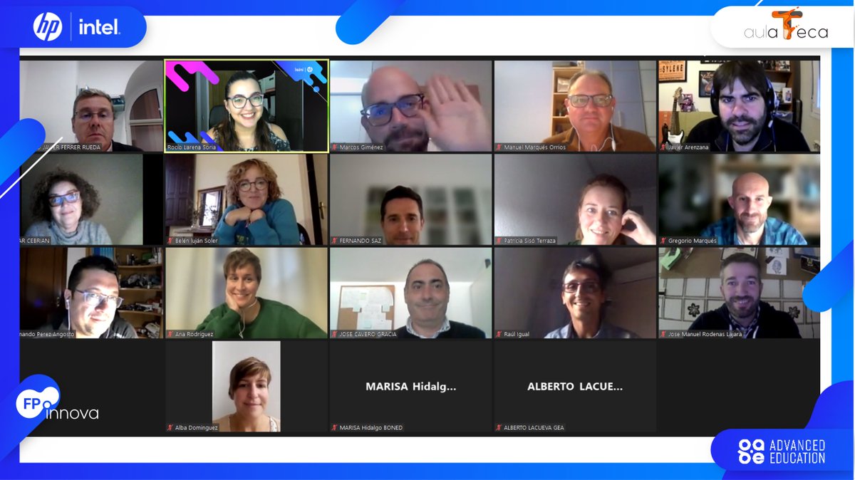 ¿Cómo trasladar la emoción que nos está suponiendo formar a los docentes de #FP sobre las #AulaAteca?
Tecnología con sentido pedagógico, a servicio de una #FormaciónProfesional que avanza a pasos agigantados en su #innovacióneducativa 
Aquí, con #Teruel y Huesca 
<a href="/RochiTic/">Rocío LrnS</a>