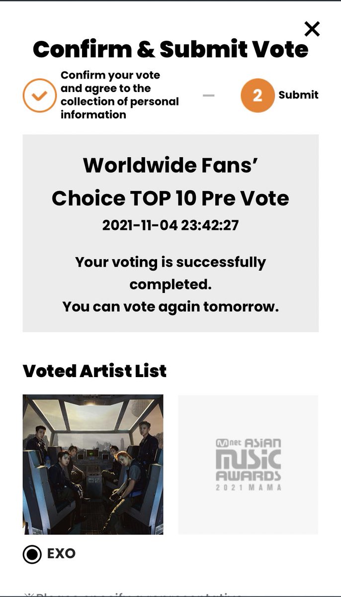 inkysoo12's tweet photo. 2nd day of voting 🤍 EXOL let’s keep voting 👌🏻 

✨ https://t.co/ZhJ61IJE4O

I vote for #MAMAVOTE #exo #EXOxMAMA2021 #EXOMAMA #EXO-L VOTING MONSTERS https://t.co/fL7N1HWvbN