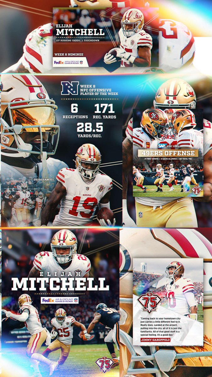 newageofsports's tweet photo. Since day 1 working with the @49ers design crew has been so much fun! Enjoying every moment — here’s a collage of some of my recent work from the last few days 😀 #FTTB https://t.co/8w7PSJeJXJ