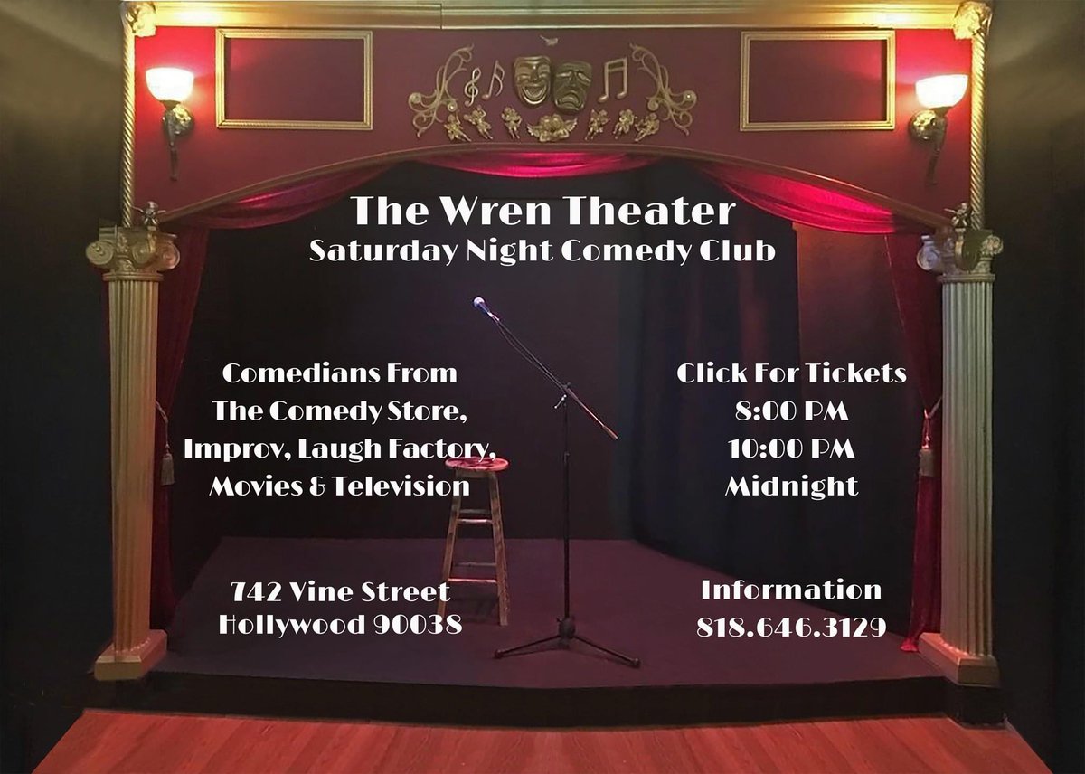 🎭🤣 The Wren Theater Saturday Night Comedy Club 🤣🎭. Tickets thewrentheater.com  #comedyshow #comedyteam #comedyduo #comedyhangout #craycray #abbotandcostello #sonnyandcher #burnsandallen #lucyanddesi #lacomedyscene