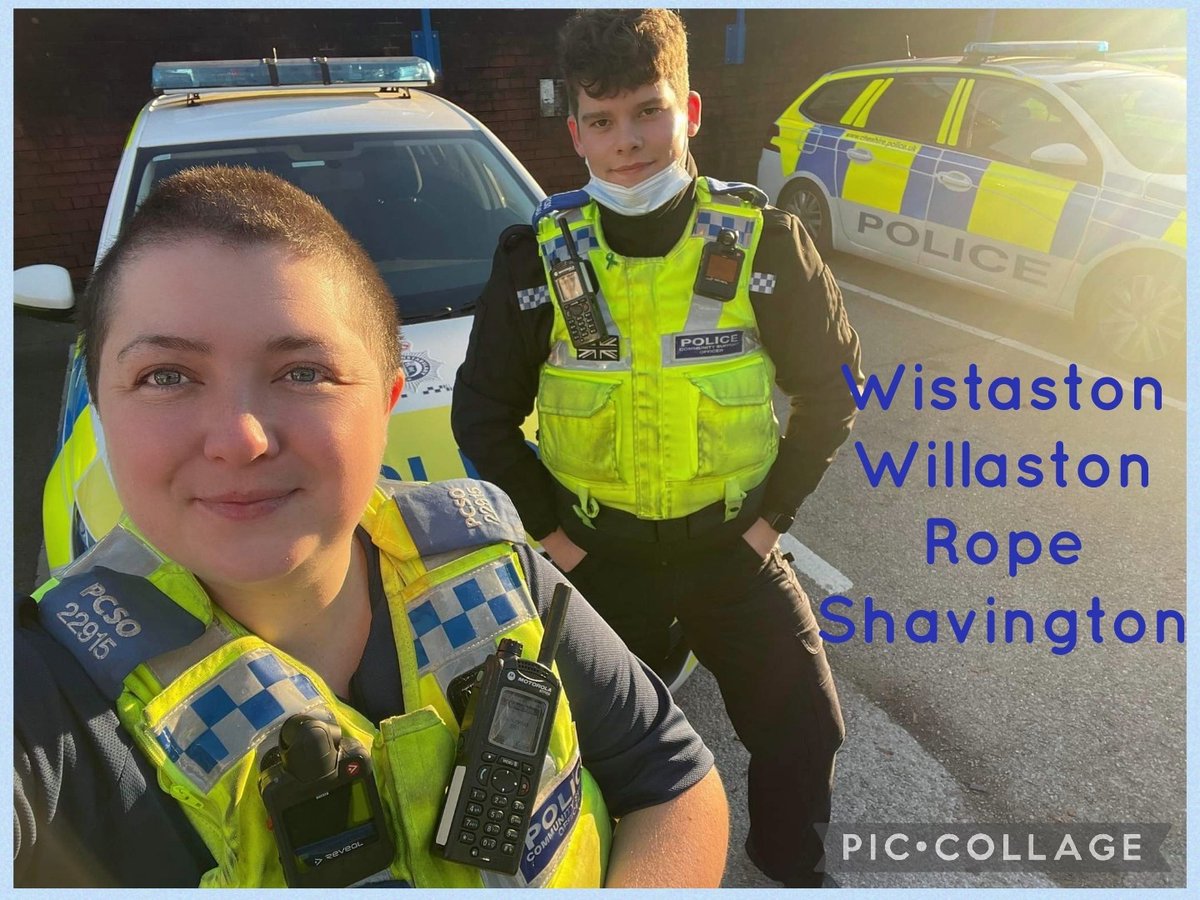 WistastonPol's tweet photo. Your local officers will be patrolling the local hot spots in and around our beat areas throughout the evening. Please post a comment on where you want to see us over next couple of evenings #BeatManage #OneTeam #Visibility #OpTreacle https://t.co/GqR1ccvjcs