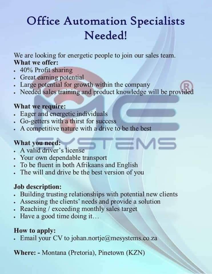 MetjahTebogo's tweet photo. Job vacancies ‼️ 
Please retweet 🙏🏾 ❤ https://t.co/C27a55u335