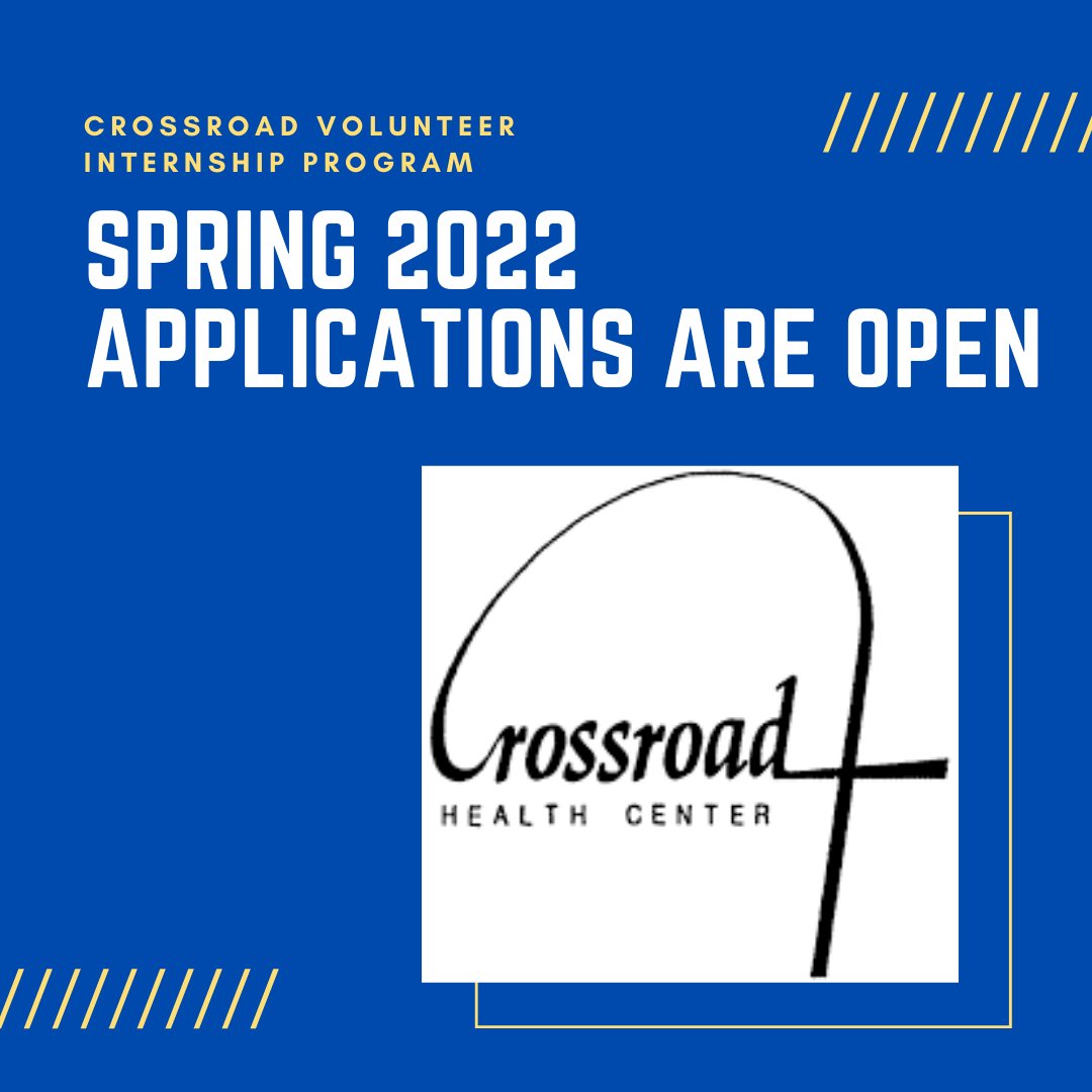CrossroadVIP's tweet image. The Spring 2022 internship application is live and we are accepting applications through November 14th! 
crossroadhc.org/volunteer-inte…