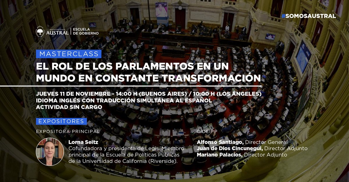 EGobiernoUA's tweet photo. 📩 Invitación especial > Lanzamiento del Centro Internacional de Estudios, Investigación y Prospectiva Parlamentarios (#CIDEIPP) Actividad: Masterclass «El Rol de los Parlamentos en un mundo en constante transformación» 👉 https://t.co/d4mThcpBzd . Speaker intl.: Lorna Seitz https://t.co/JaYt99ousI