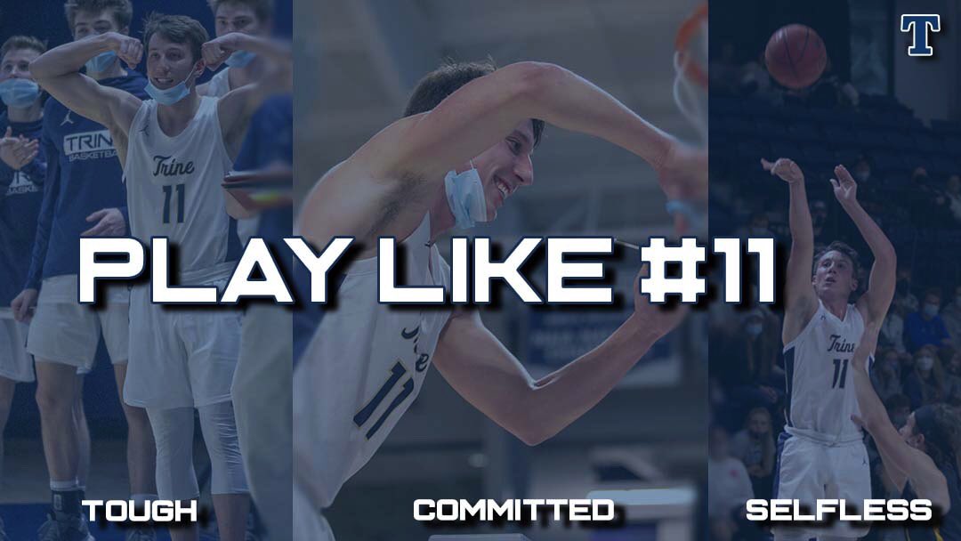 TrineThunderMBB's tweet image. Come join us in recognizing senior Reese McGinsie at our home opener, Saturday at 2:00pm!

Reese was a valuable part of last seasons championship team and unable to compete this year due to unforeseen health concerns.

First 150 people will receive a FREE “PLAY LIKE #11” T-shirt.