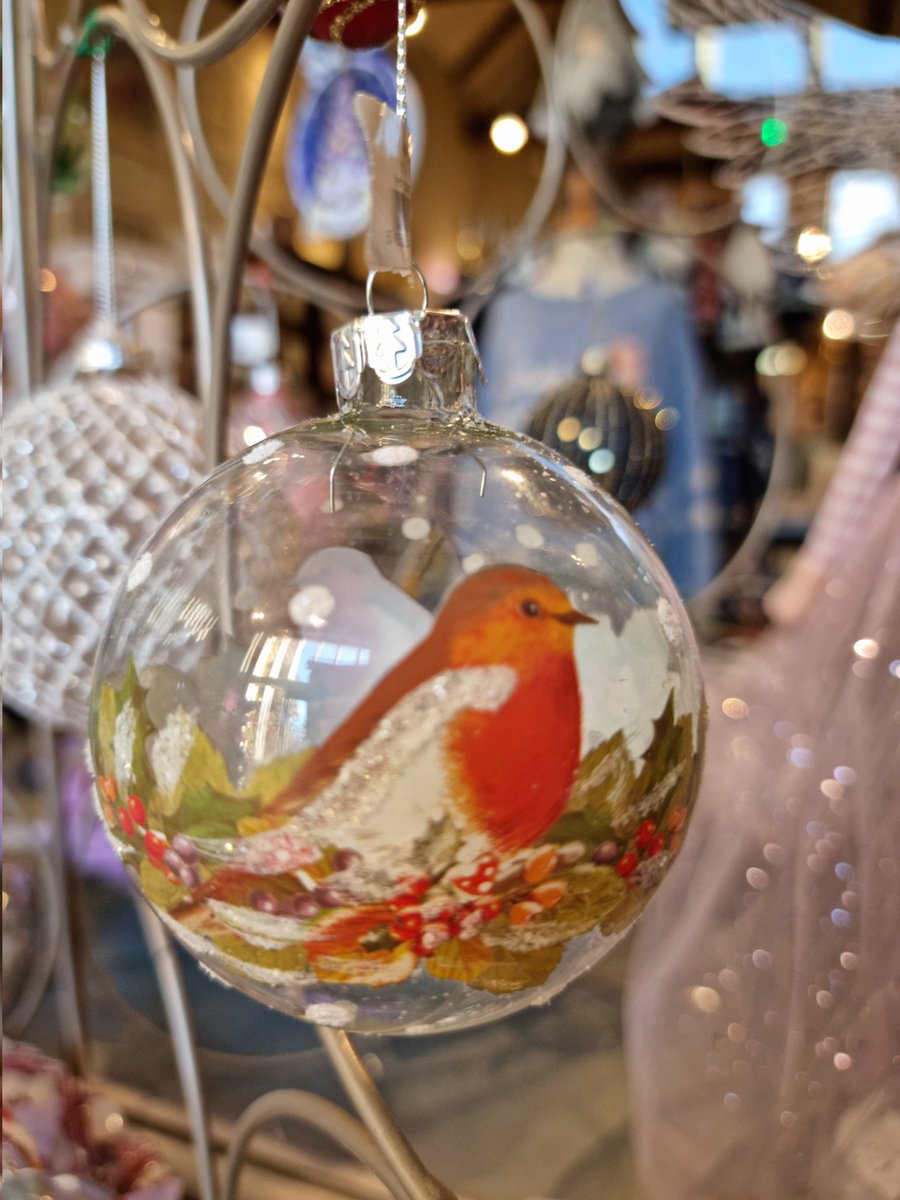 NorfolkLav's tweet photo. New Christmas  baubles in the Lavender gift shop https://t.co/RxbwndCjWw