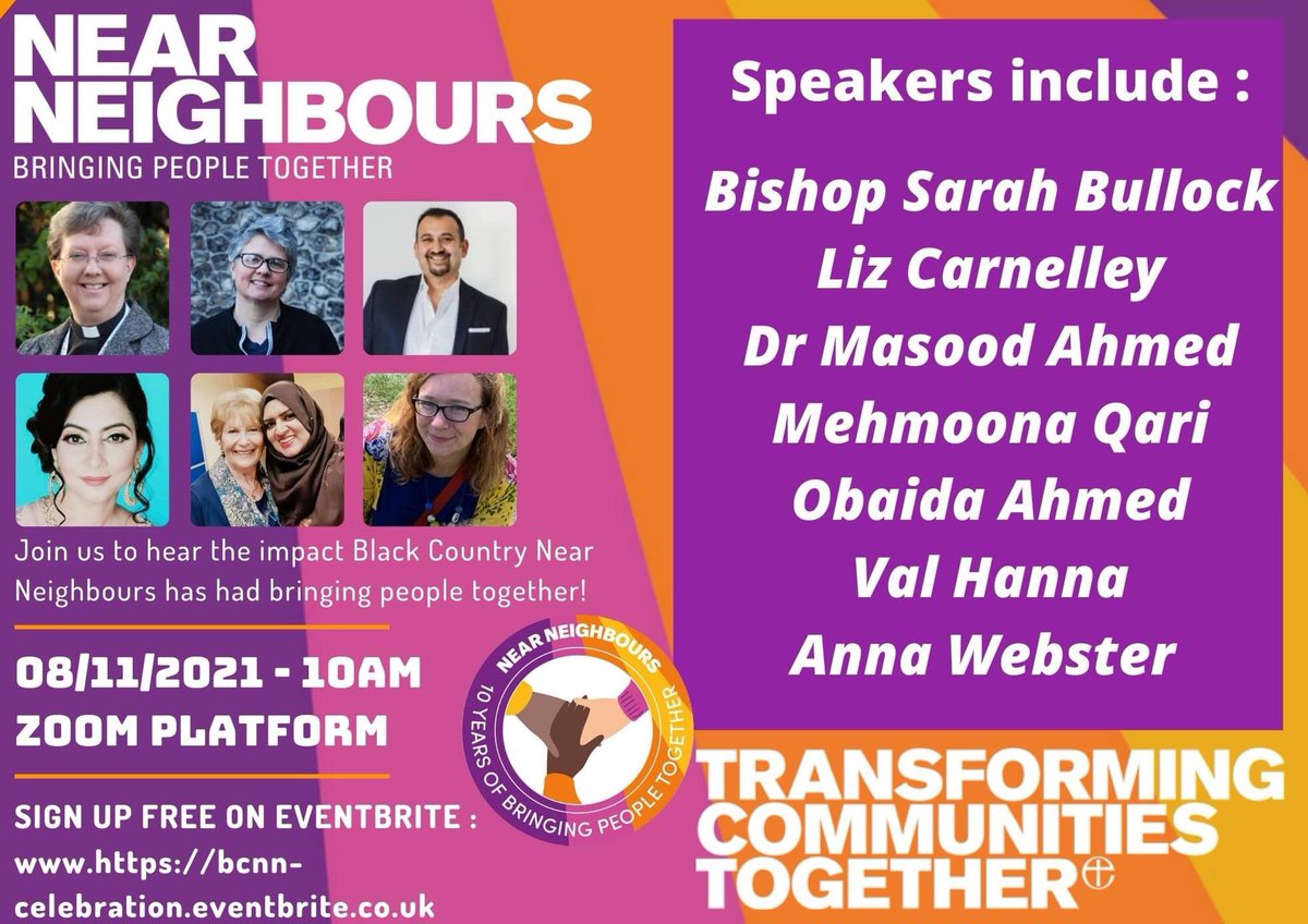 Near Neighbours is celebrating its 10th Anniversary - Black Country Near Neighbours will be celebrating this online. Join us to hear the impact some of the projects funded have had in there local areas. 

Sign up bcnn-celebration.eventbrite.co.uk