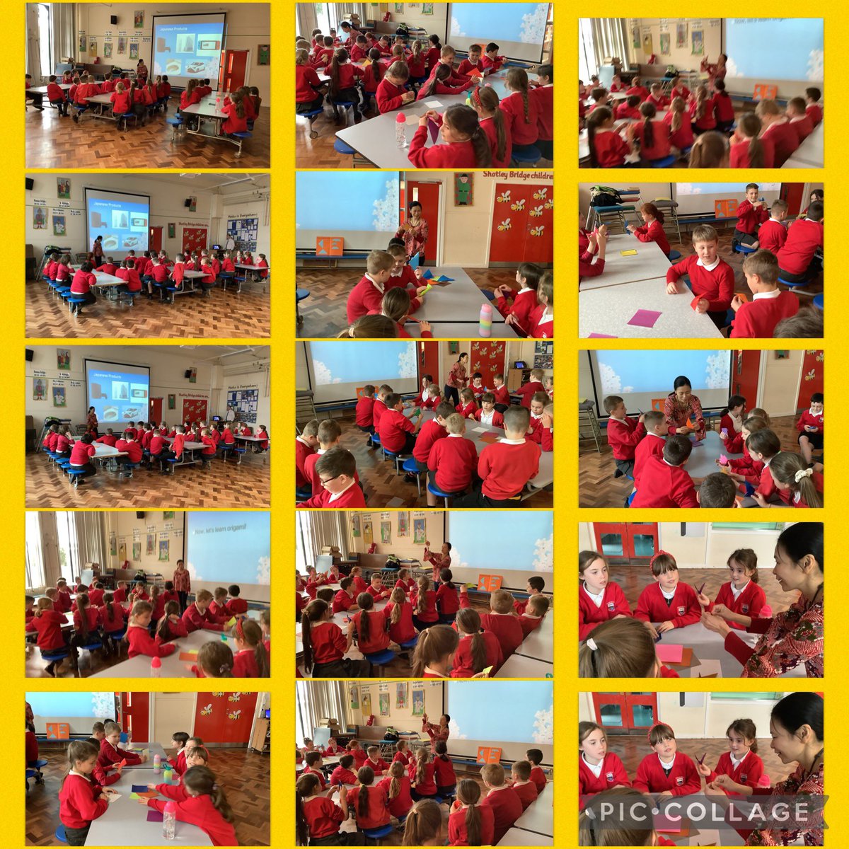 Y5 thoroughly enjoyed their visit from a wonderful Japanese artist <a href="/NorikoMatsubara/">Noriko Matsubara</a> this afternoon! We learned all about Japan and how to speak some of the language. Finally, Noriko taught us some origami and we made Swirling Butterflies!